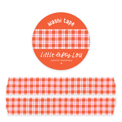 Ruban washi - Vichy orange