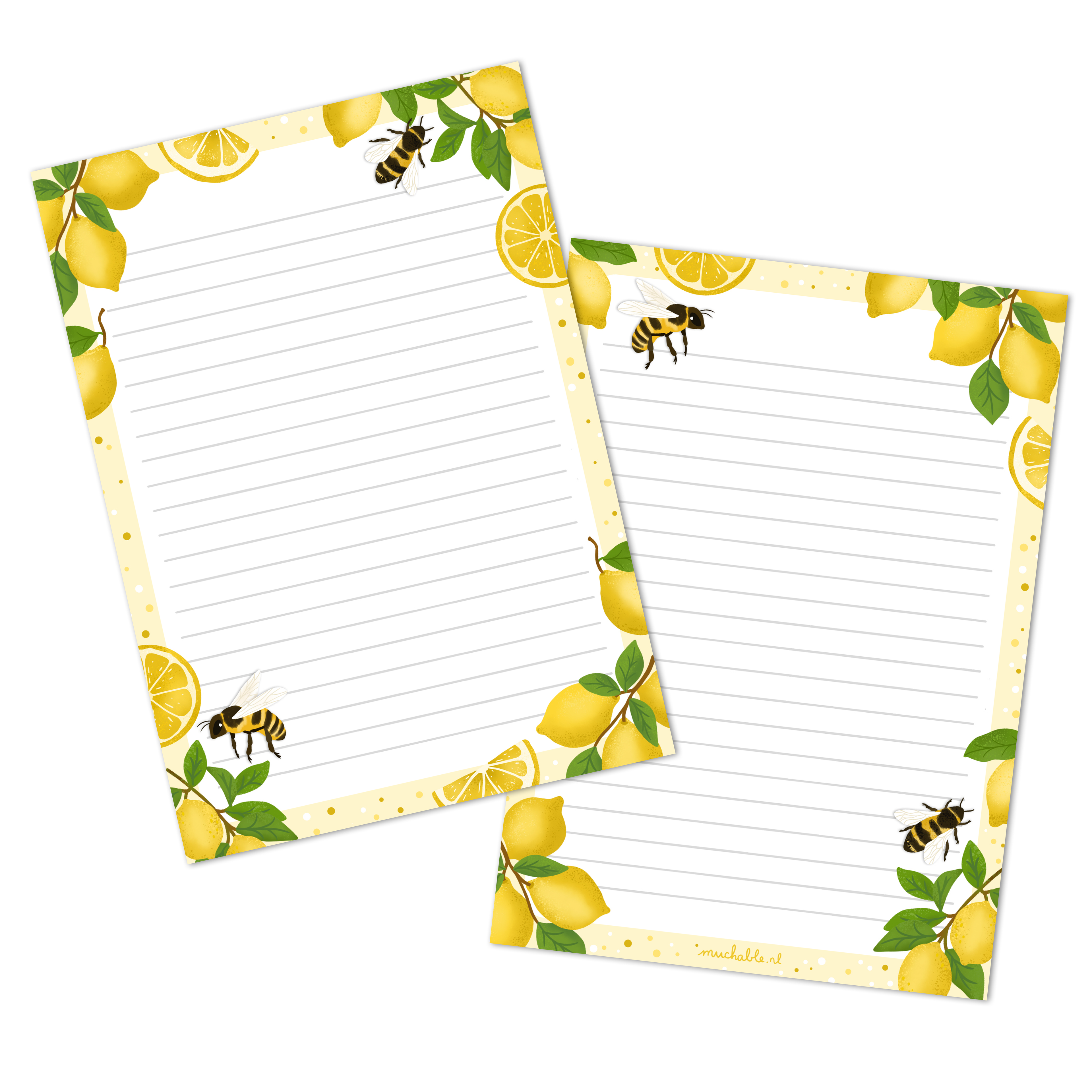 Bloc-notes - été - Citrons et d'abeilles