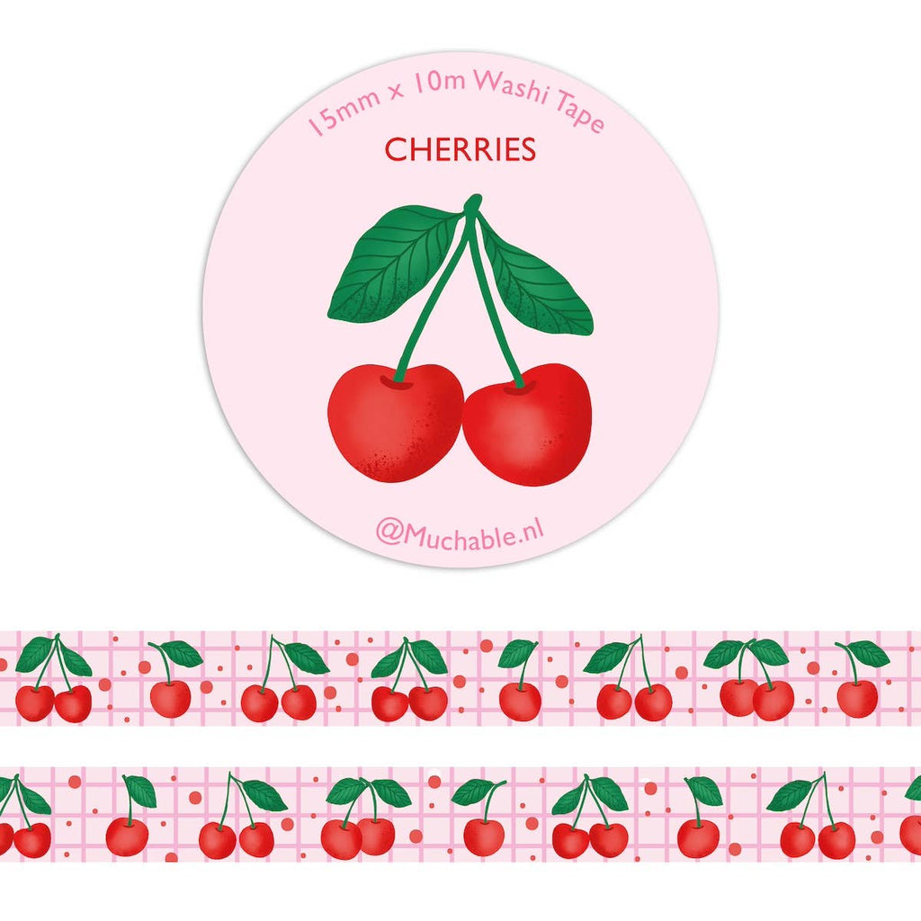 Washitape - Illustration cerises