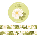 Washitape - fleurs blanches chic