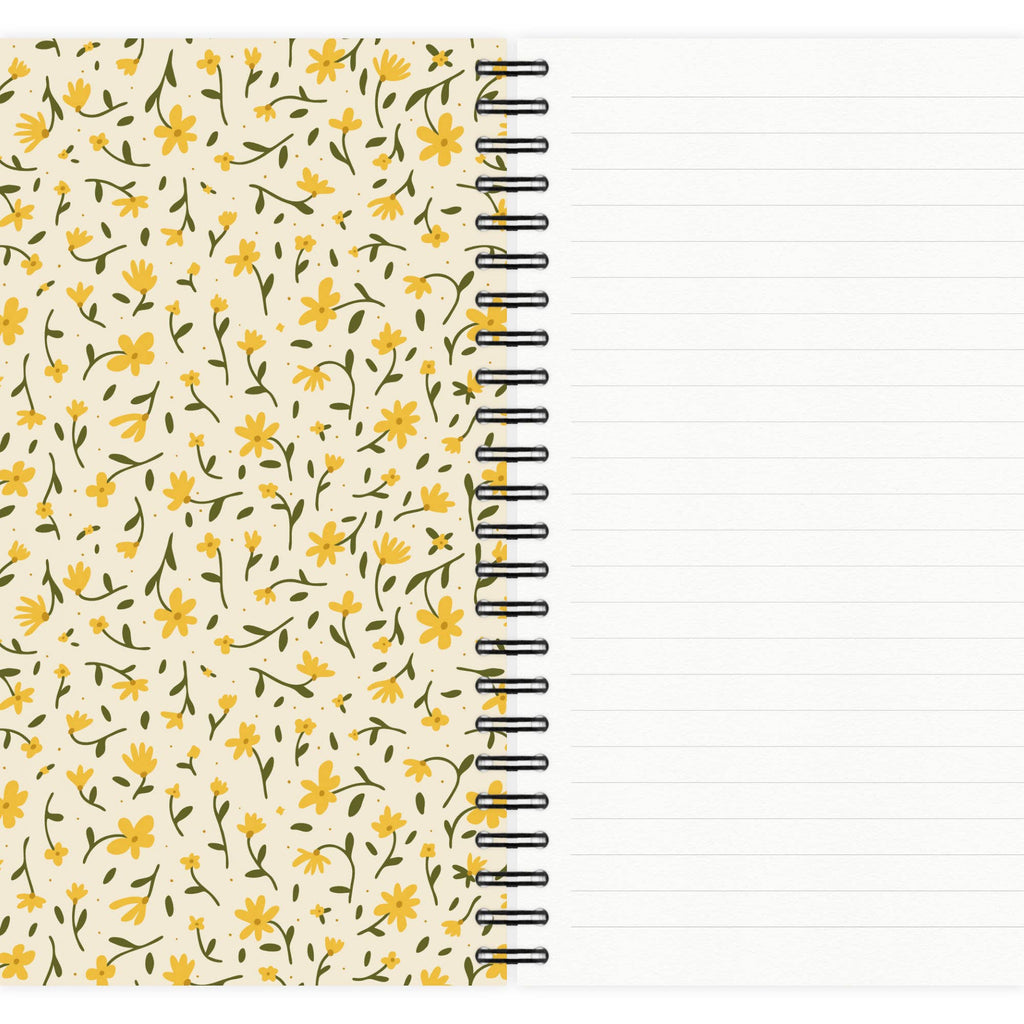 Carnet A5 - Floral jaune