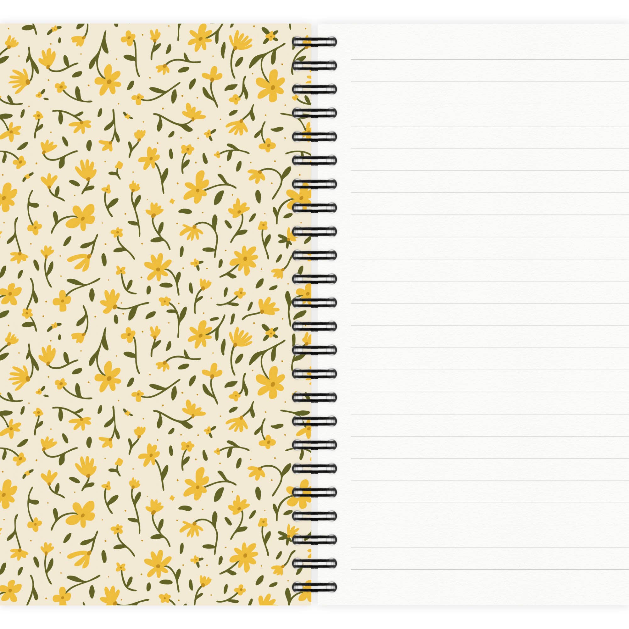 Carnet A5 - Floral jaune