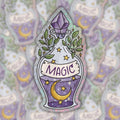 Autocollant scintillant - Potion magique violette