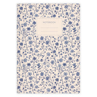 Cahier A5 - Fleurs bleues