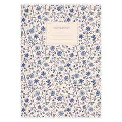 Cahier A5 - Fleurs bleues