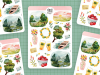 Planche d'autocollants — Été en pleine nature