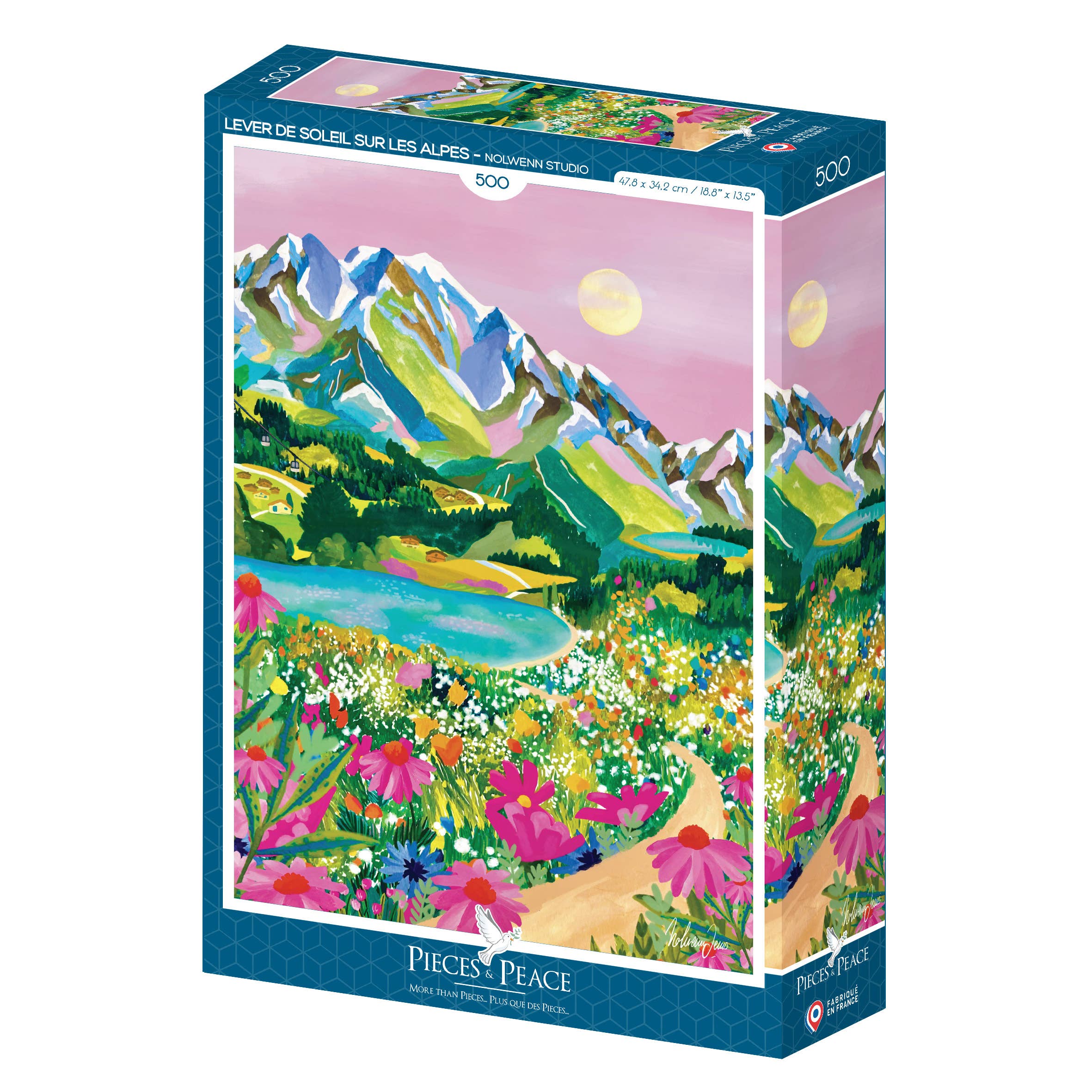 Puzzle 500 Pièces - Lever de Soleil sur les Alpes