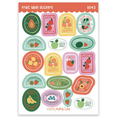 Feuille d'autocollantes A6 - Fruits