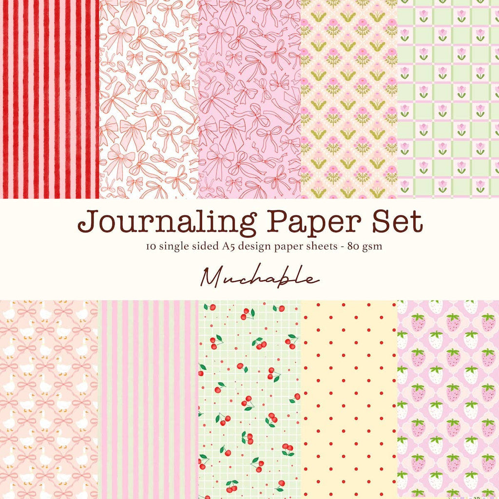 Set de papier pour journaling N°1 - 10 feuilles A5