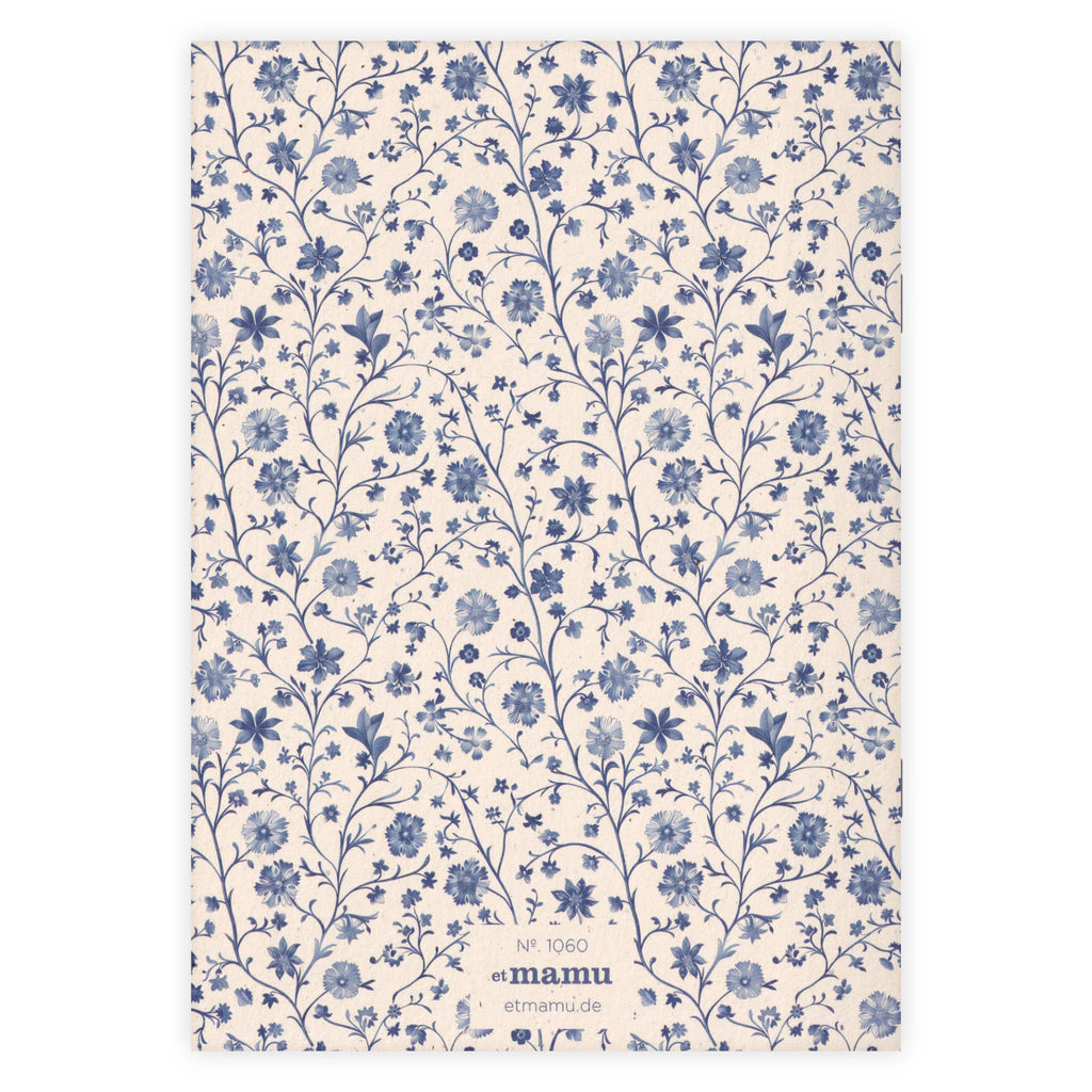 Cahier A5 - Fleurs bleues