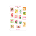 Feuille d'autocollants A6 - illustration timbres