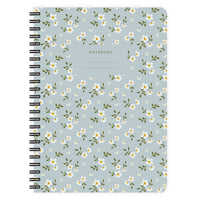 Carnet A5 - Floral bleu