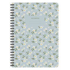 Carnet A5 - Floral bleu