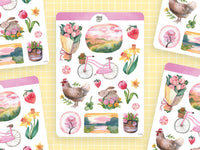 Planche d'autocollants — Saison de floraison