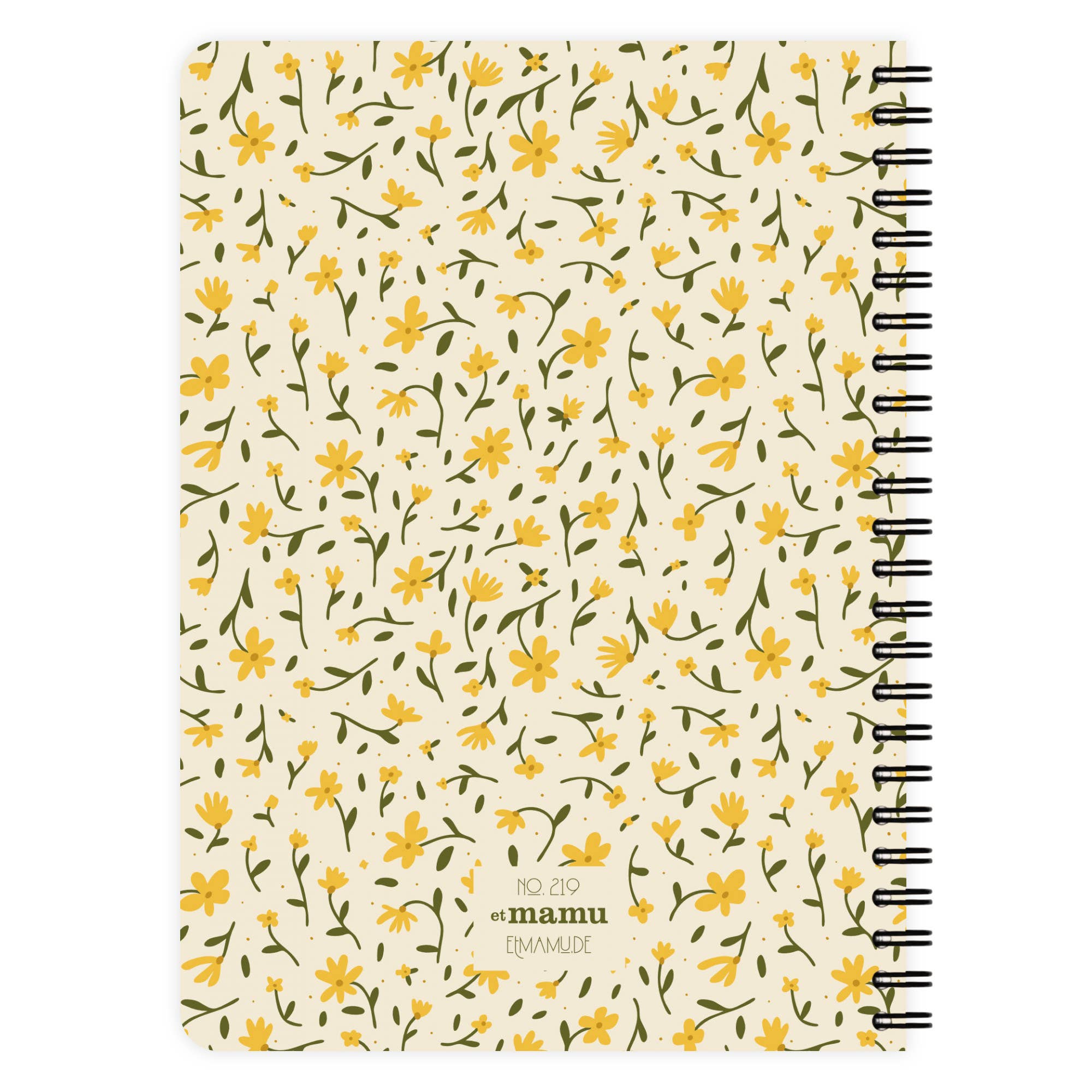 Carnet A5 - Floral jaune