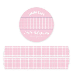 Washi tape - Quadrillé rose