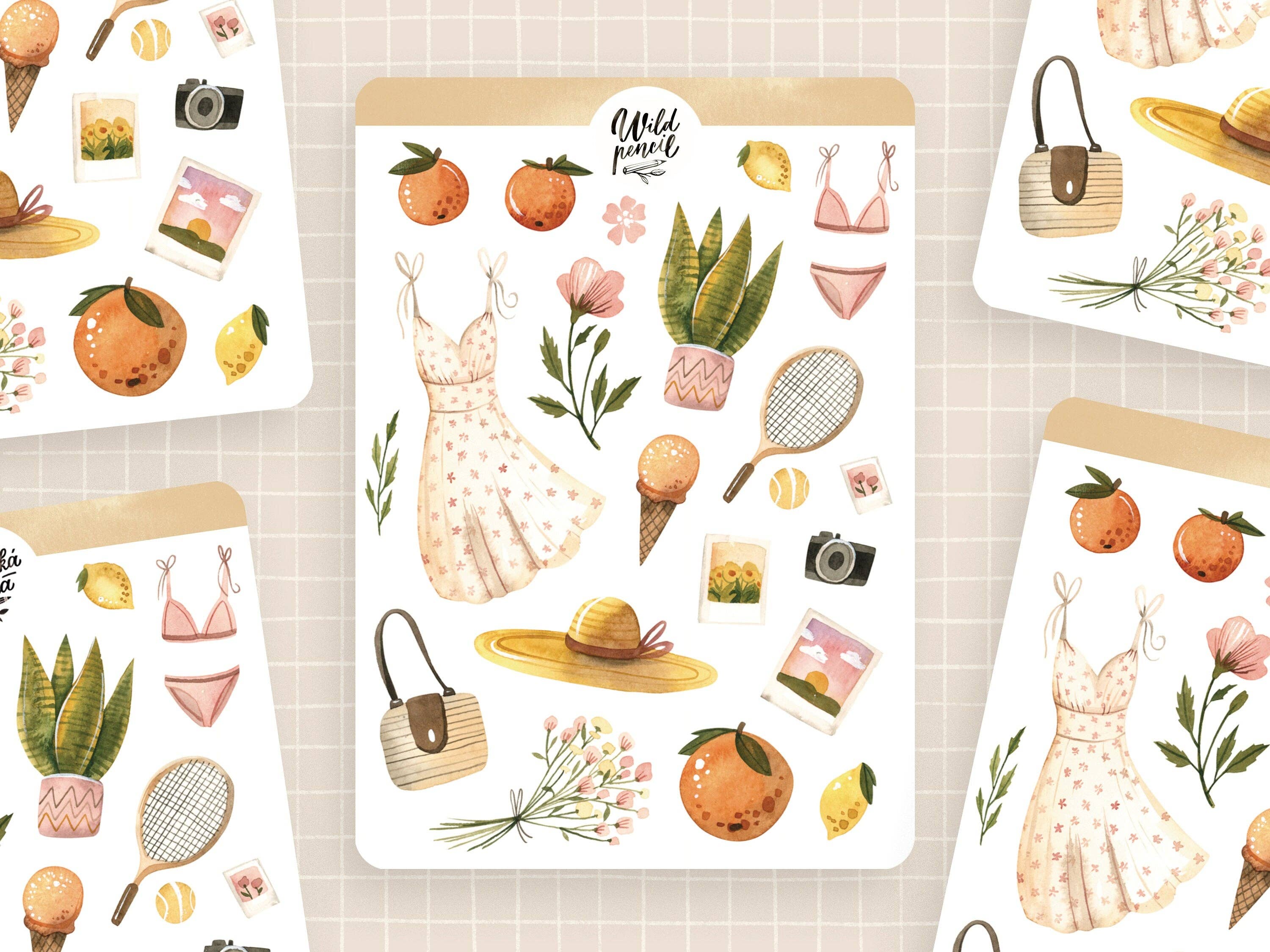 Planche d'autocollants — Summer
