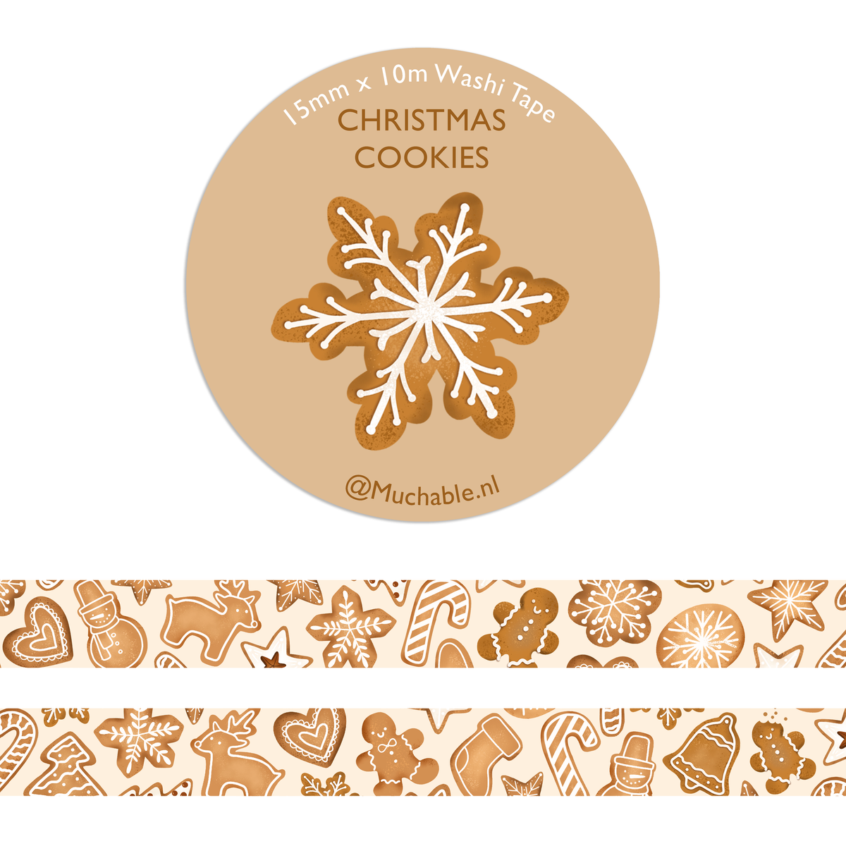 Washitape - Biscuits de Noël