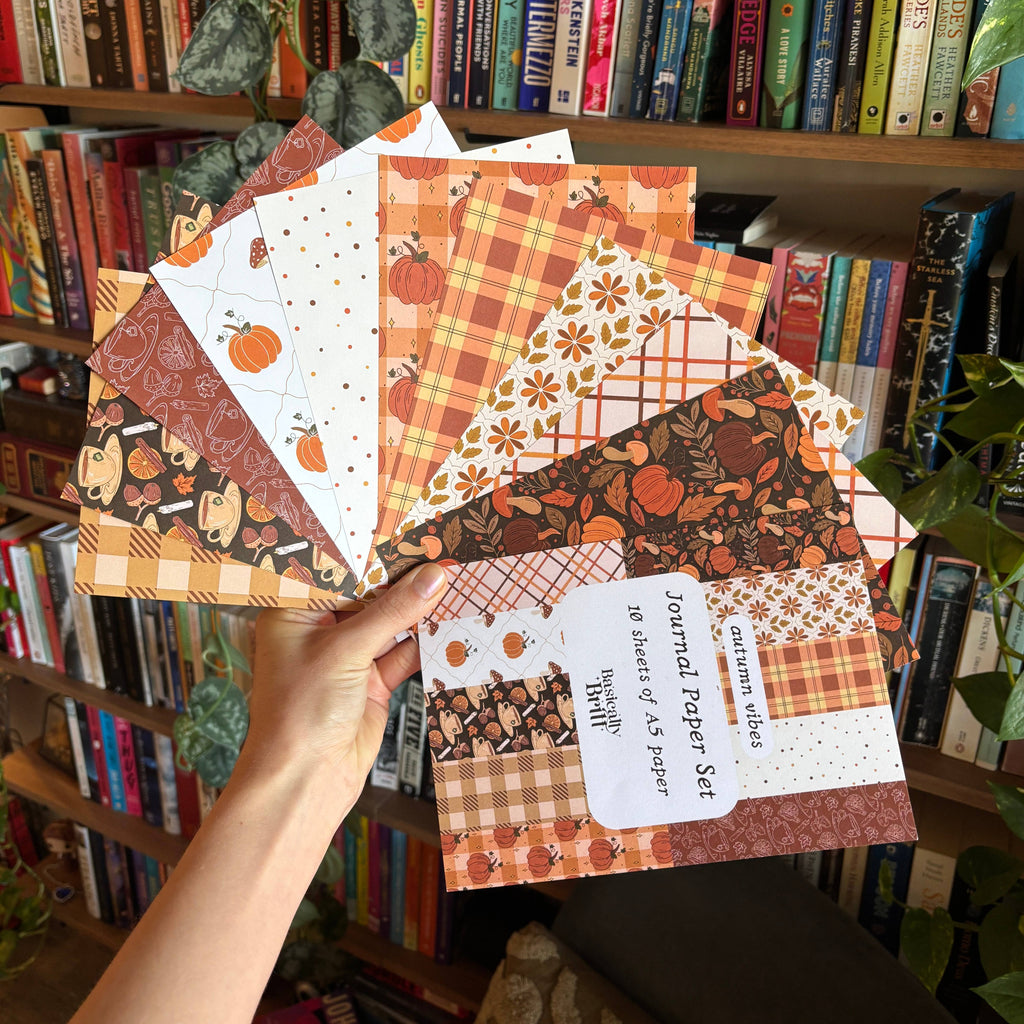 Set de papier 10 feuilles pour journaling - Ambiance automnale