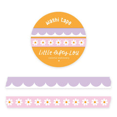 Set de 2 washitapes - Feston lilas et marguerites roses
