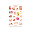 Feuille d'autocollants A6 - Timbres de Noël