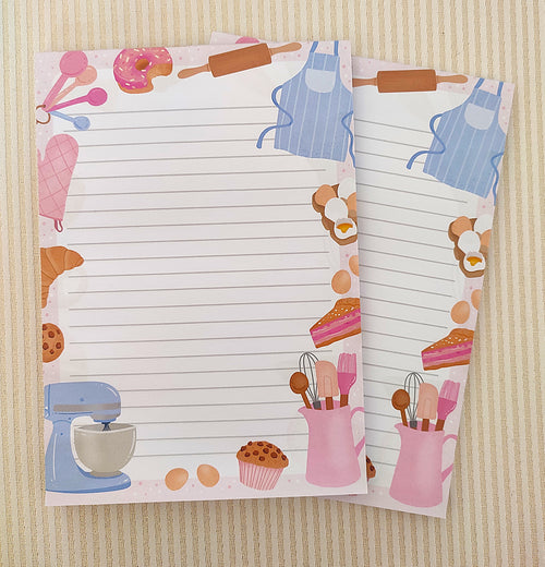 Bloc-notes A5 - illustration pâtisserie