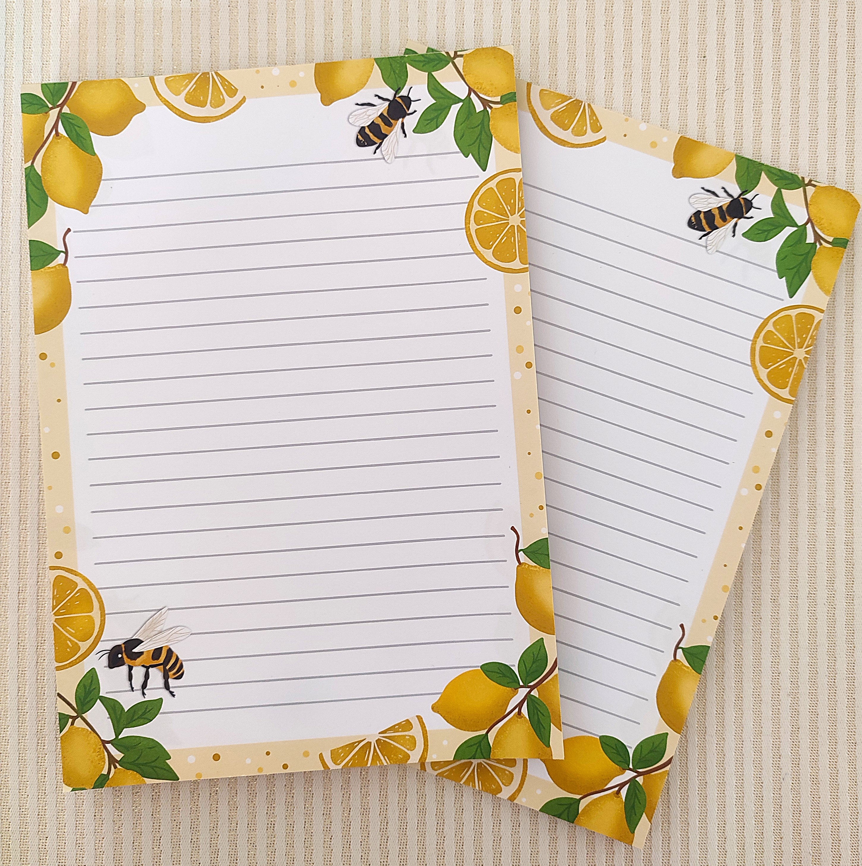 Bloc-notes - été - Citrons et d'abeilles
