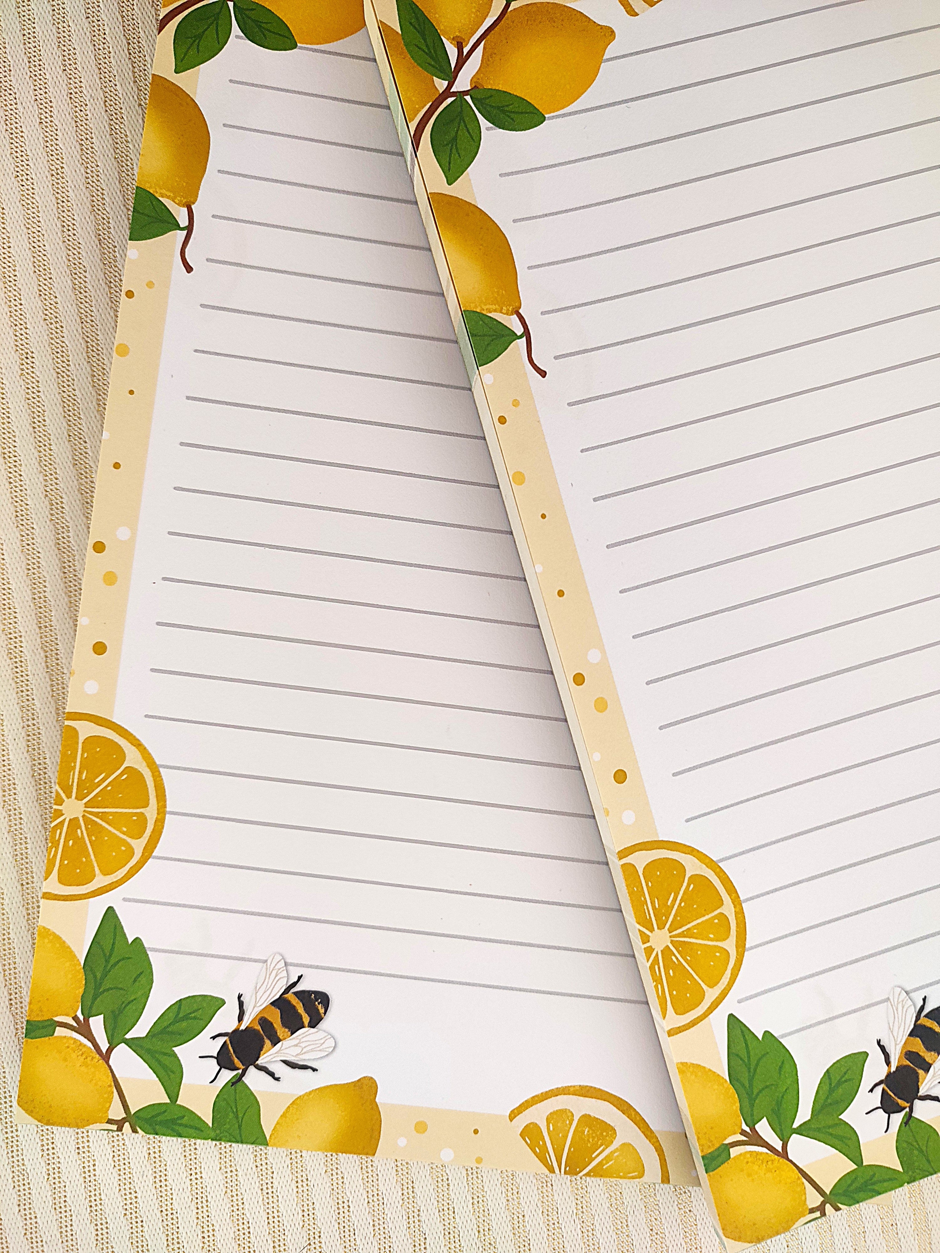 Bloc-notes - été - Citrons et d'abeilles