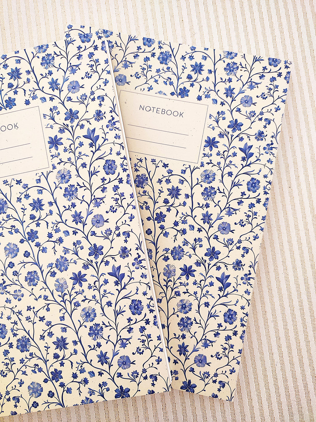Cahier A5 - Fleurs bleues