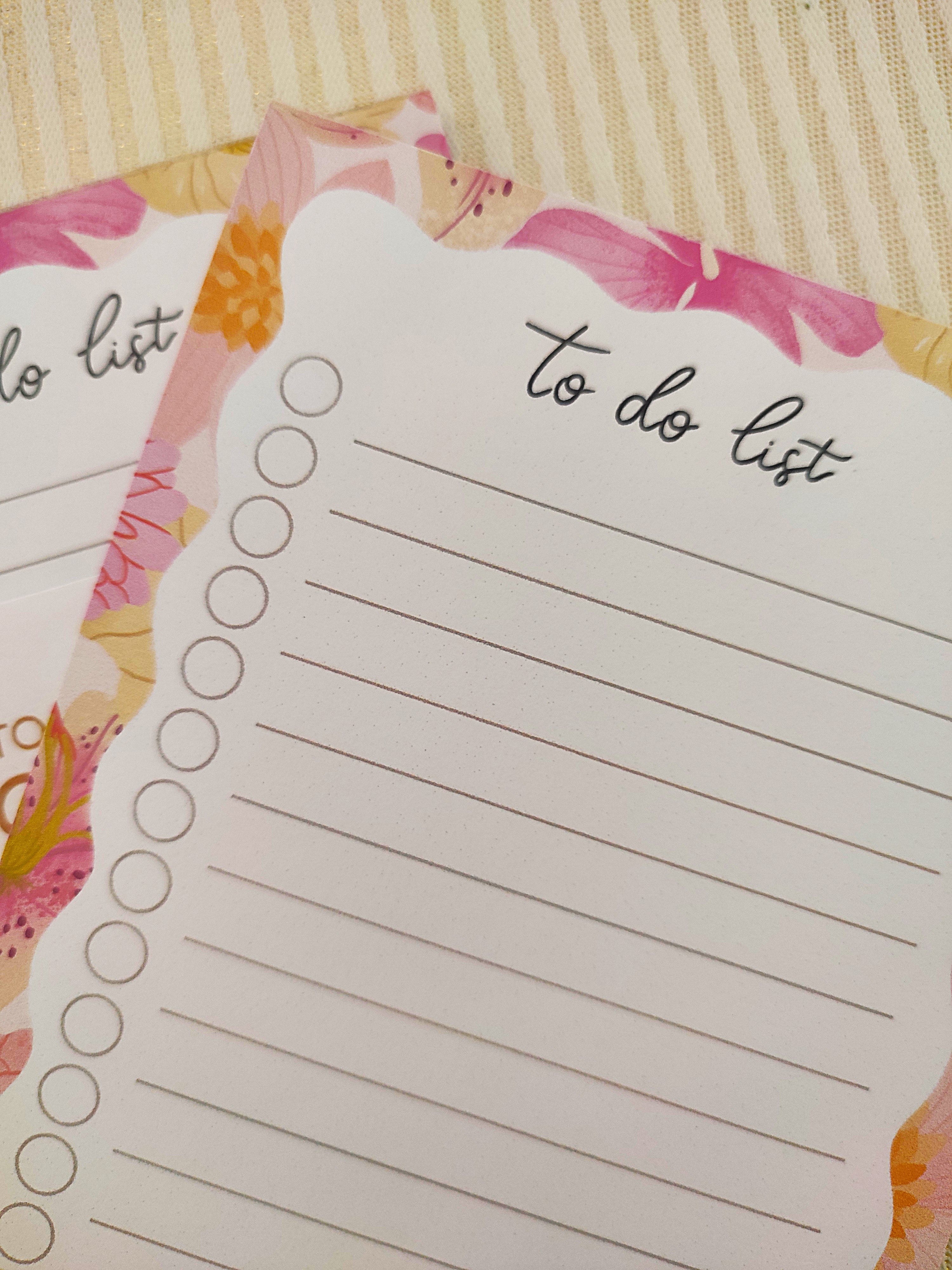 To do list A6 - Fleurs roses