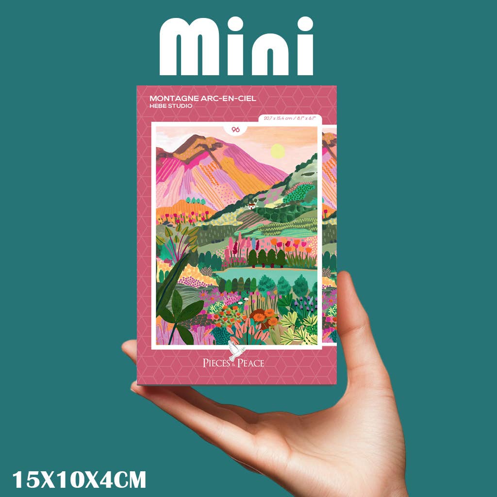 Mini-Puzzle 96 pièces - Rainbow Mountain