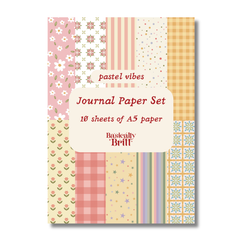 Set de papier 10 feuilles pour journaling - Pastel Vibes