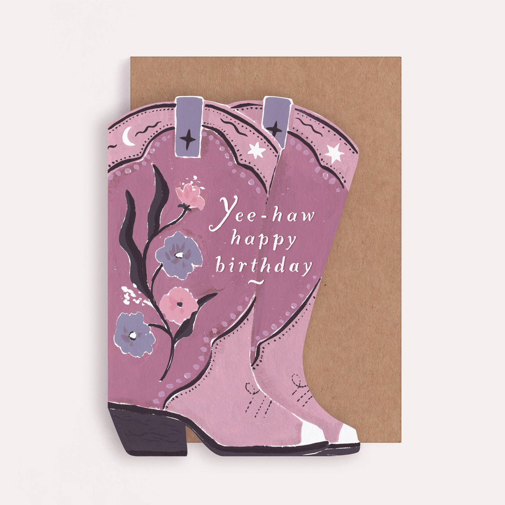Carte d'anniversaire - Cowgirl