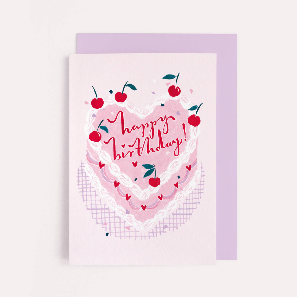 Carte d’anniversaire - Gâteau au beurre glacé kitsch
