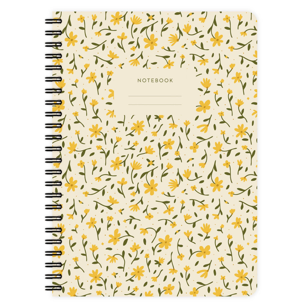 Carnet A5 - Floral jaune