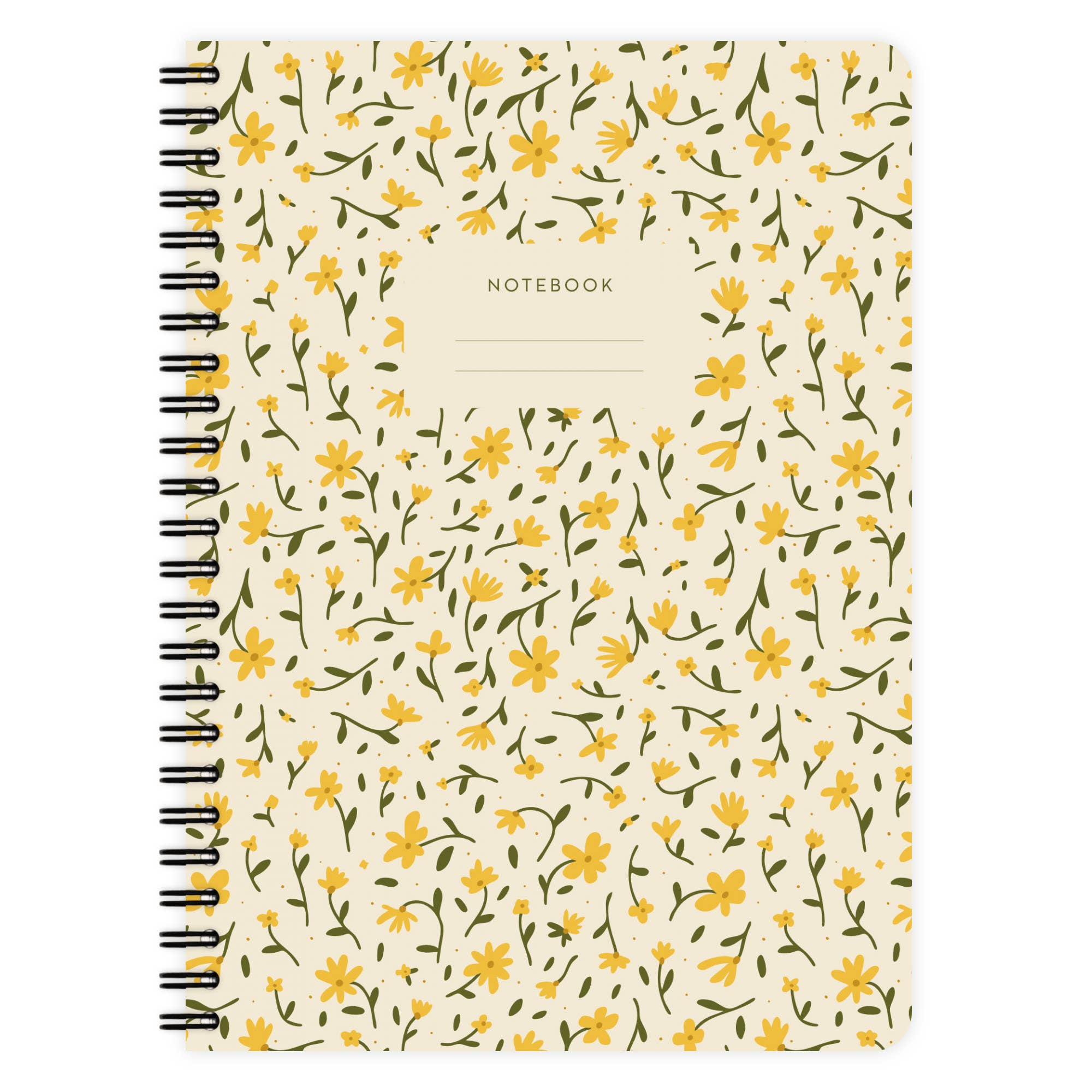 Carnet A5 - Floral jaune