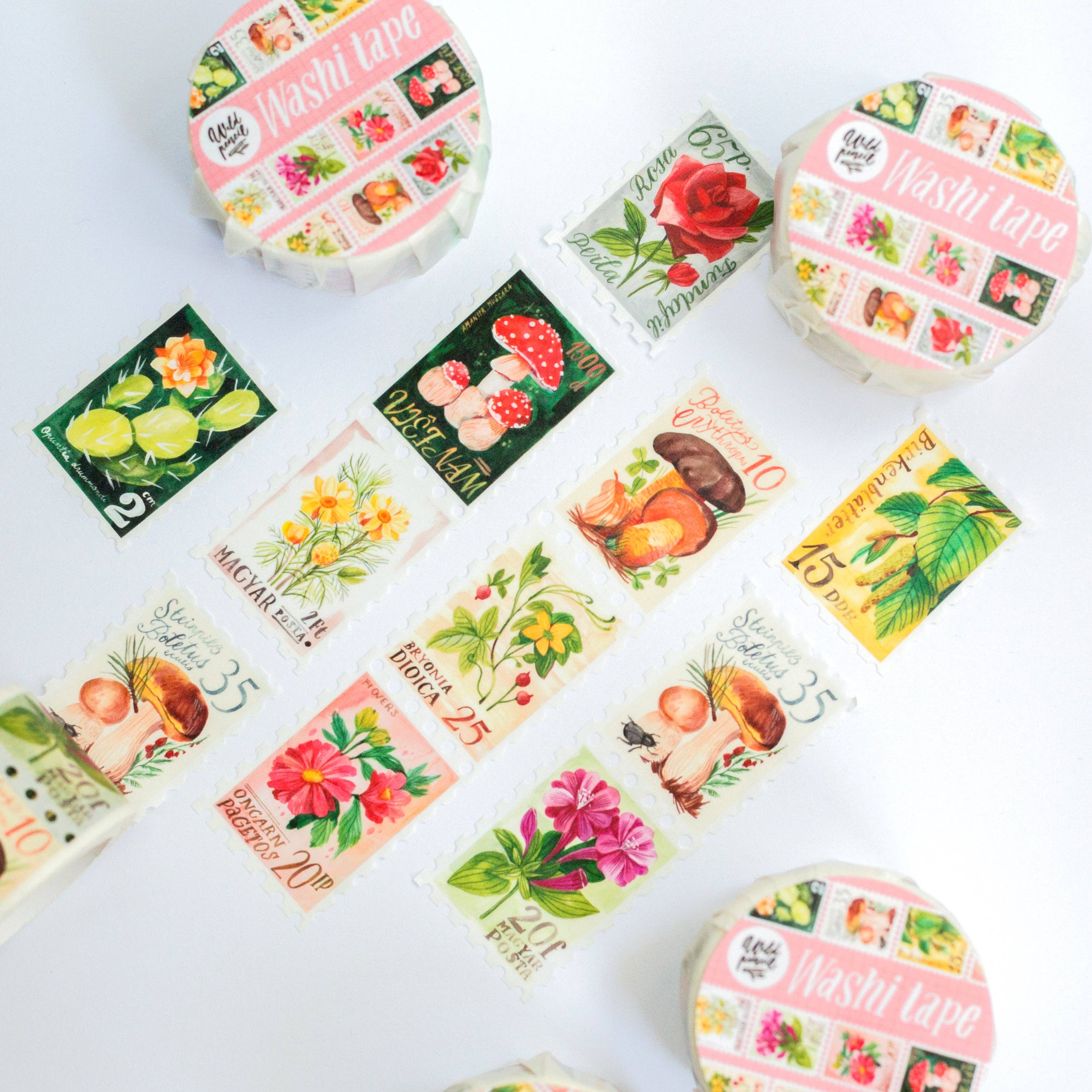 Ruban washi — Timbres botaniques