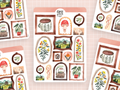 Planche d'autocollants — Tableaux