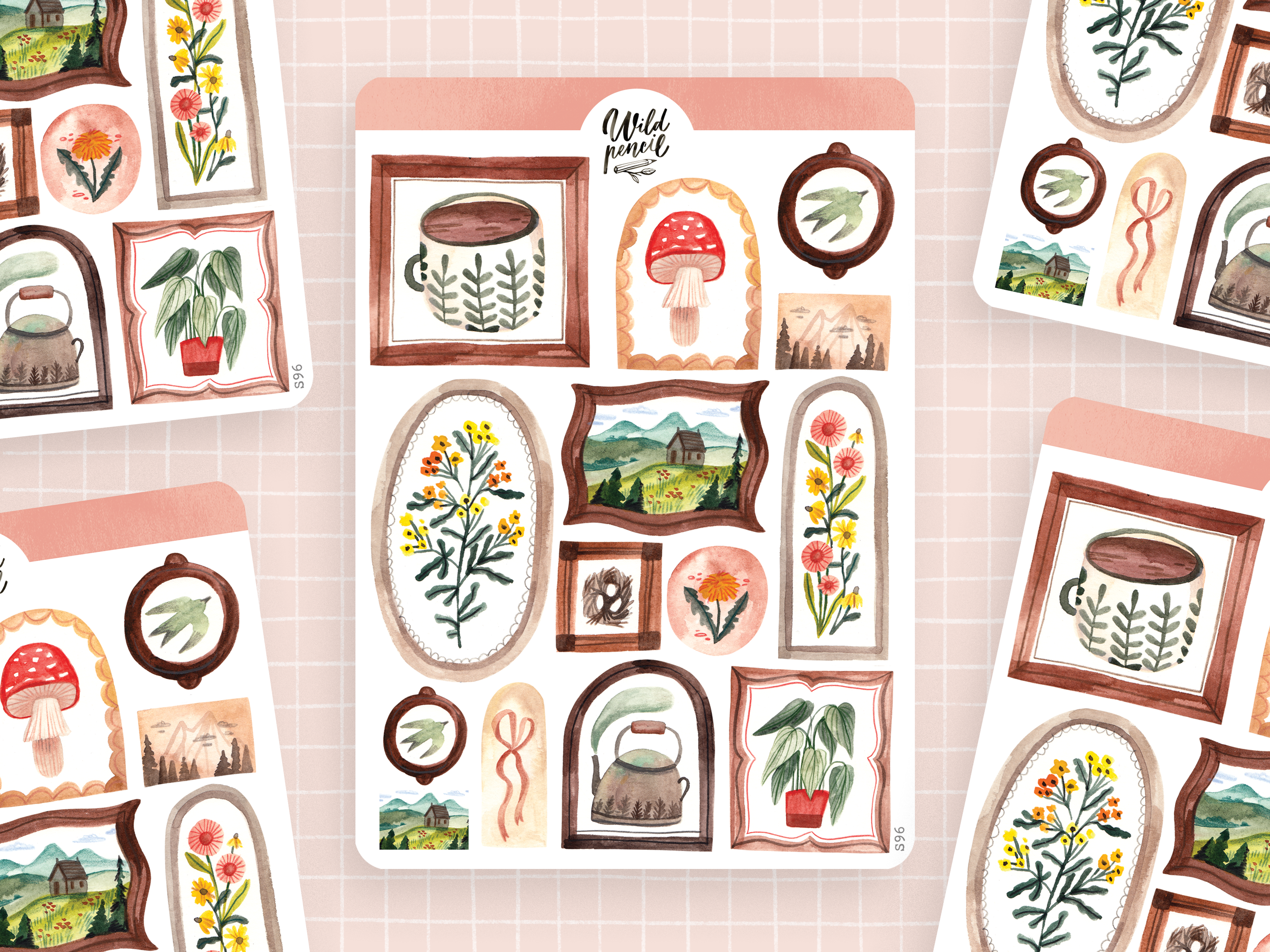 Planche d'autocollants — Tableaux