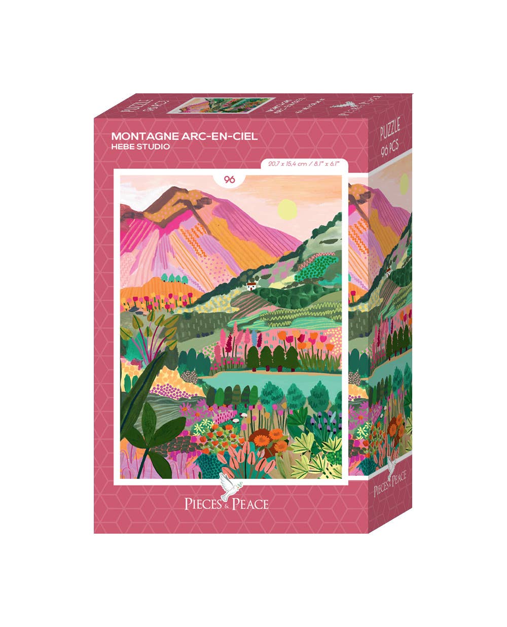 Mini-Puzzle 96 pièces - Rainbow Mountain