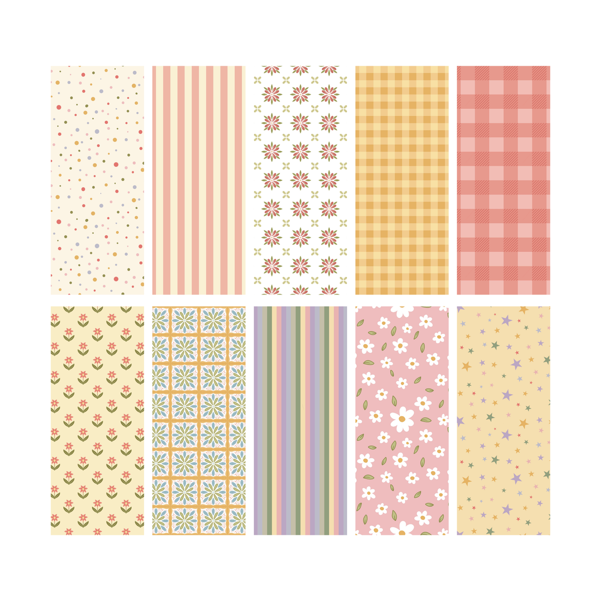 Set de papier 10 feuilles pour journaling - Pastel Vibes