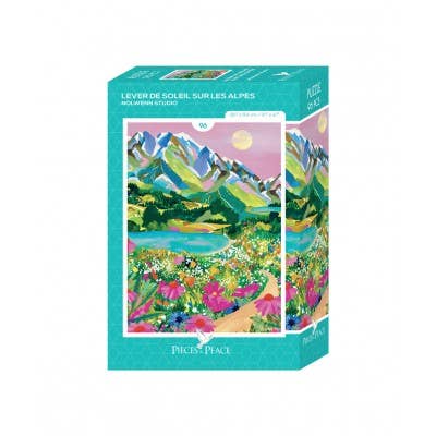 Mini-Puzzle 96 pièces - Lever de Soleil sur les Alpes