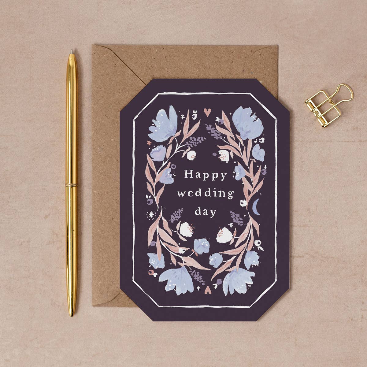 Carte de mariage - Florale "Happy wedding day"