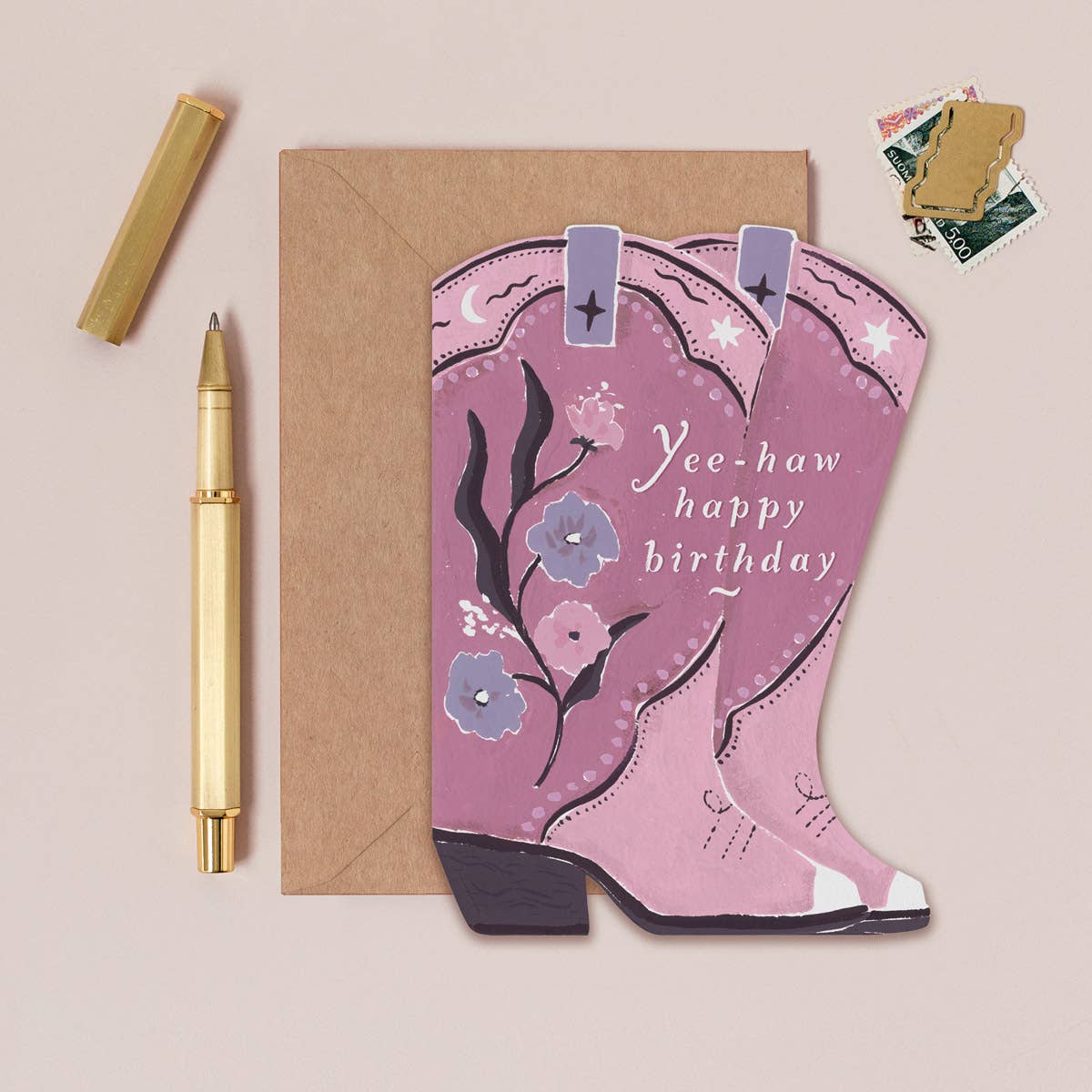 Carte d'anniversaire - Cowgirl
