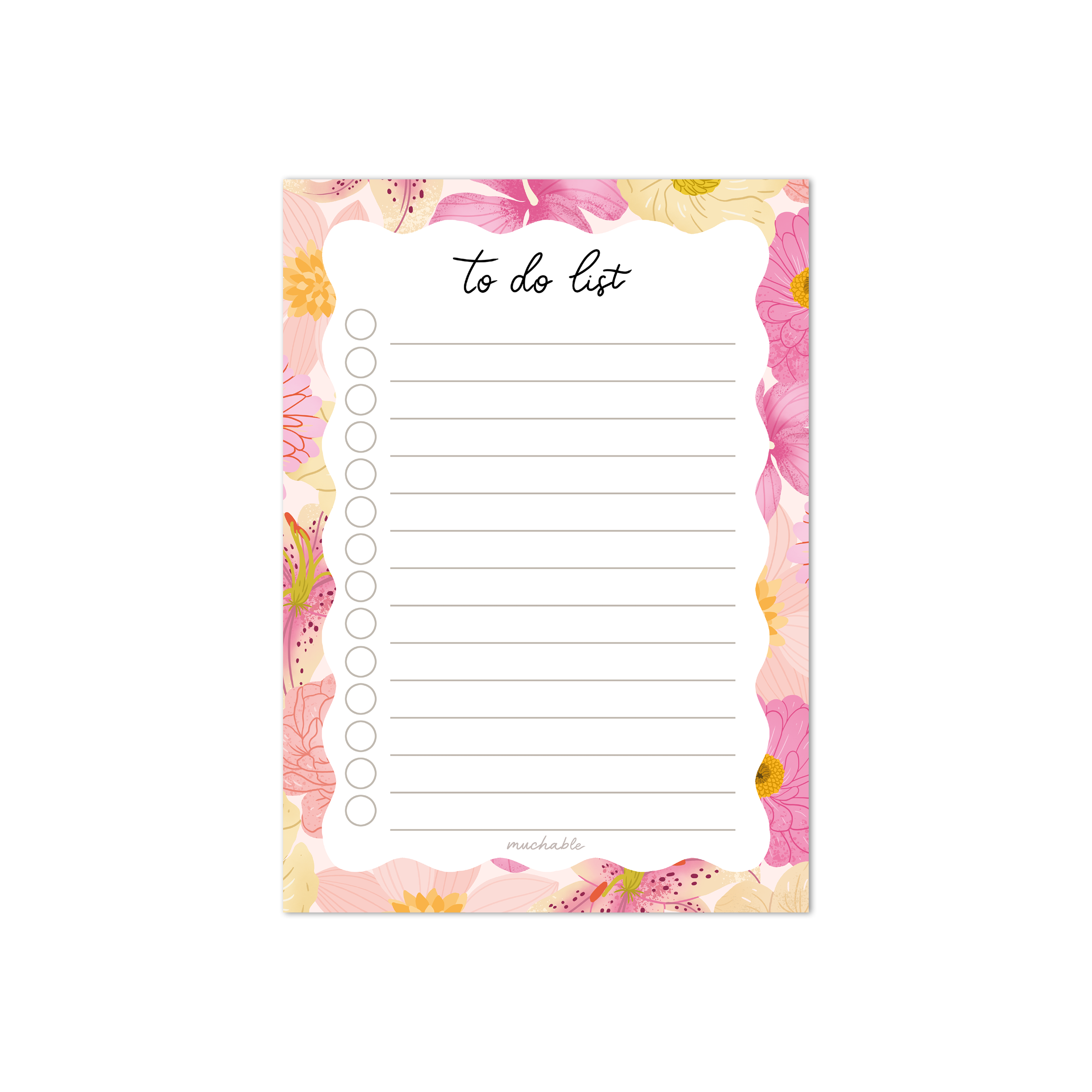 To do list A6 - Fleurs roses